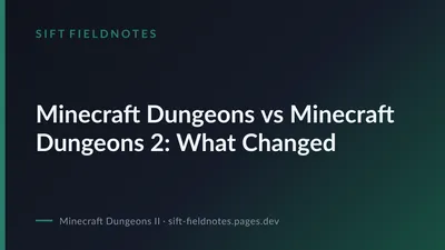 Minecraft Dungeons vs Minecraft Dungeons 2: What Changed
